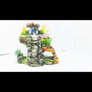 Rumah Jembatan/ Hiasan Aquascape / Hiasan Aquarium / Tebing Aquarium / Ornament Akuarium Buatan Tanggan