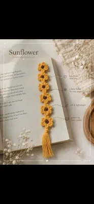 LivaCraf ~ Bookmark Rajut Handmade/ Penanda Buku Aesthetic Handmade