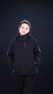 Áo khoác gió 2 lớp chốt cổ cao cấp nam nữ vải tráng bạc cản gió chống nước