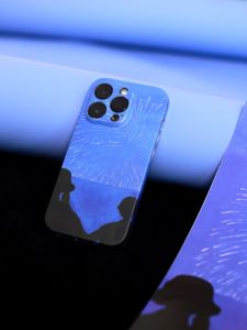 MUYE Original Silicone Phone Case for iPhone 13/14/15/16 pro Max Anti-Fall Simple Creative Japanese Style Fireworks Couple