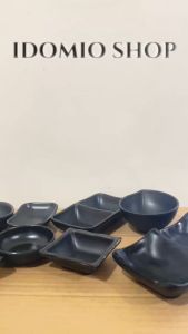 Chén Chấm Nhựa Melamine Nhám Đen