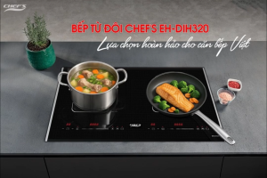 Bếp từ đôi chefs EH-DIH320 công suất 4400W kính Crystal Black mâm EGO touch control 9 mức