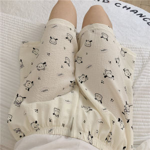 Bộ Đồ Ngủ Vải Lanh Cotton Mềm Mại Mùa Hè Cho Nữ Bộ Đồ Ngủ Tay Ngắn Ngọt Ngào Bộ Đồ Ngủ Vải Cotton Polyester Thoải Mái