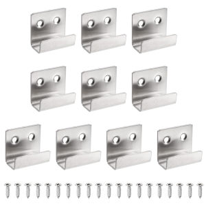 Wall Hanger Fastener J Hooks Hangers Bracket Heavy Duty for Ceramic Tile Display Mirrors Picture Frame with Installation Screws