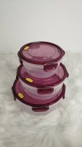 3 Size Lunch Box 1 Set Plastic Container