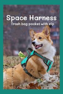 [Stock Ready] Durable dog Harness with space for garbage bag Medium Big Pet Heavy Duty Comfortable Walking狗狗牵引绳 宠物胸背带