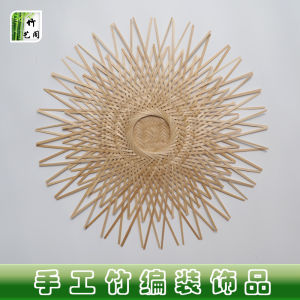 Rural Style Bamboo Weaving Flower Wall Decor Hotel Homestay Living Room Special Background Wall House Decoration Wall Art