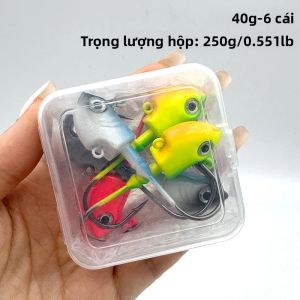 Bộ Móc Câu Đầu Chì ShareShark 8 Chiếc 10/15/20/28/40g Móc Câu Jig Đầu Chì Với Mắt 3D Có Ngạnh Câu Cá Bass Dụng Cụ Câu Cá Bằng Thép Carbon