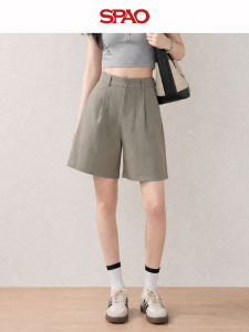 spao | High Waist Suit Style Shorts Slacks Slim Fit Versatile Leisure