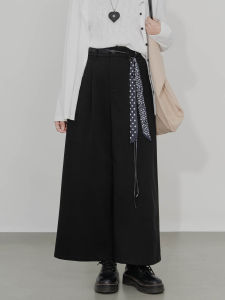 High Waist Wide Leg Nine Pants Womens Casual Straight Vintage Woolen Loose Slimming Personality Breathable Comfortable