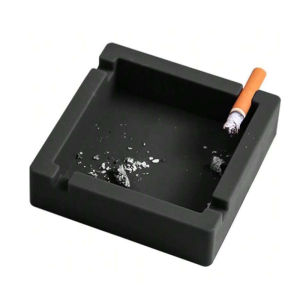 Modern Square Silicone Ashtray Reusable 4 Slot Outdoor Silicone Ashtray-High Temperature Resistant Home Decoration