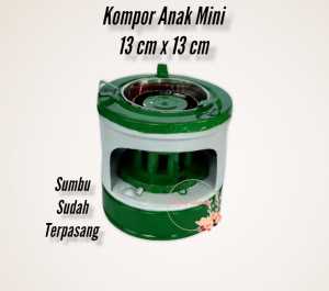Kompor Anak Mini/Kompor Anak Tradisional/Kompor Minyak Tanah 8 Sumbu/Kompor Mainan Masakan Anak Bisa Menyala Free Sumbu