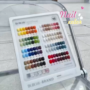 BUBGIR 66 สี One Bottle One Color Manicure Set (ฟรีการ์ดสี+ฐาน+ด้านบน) Macaron Color Series กาวยาทาเล็บยอดนิยม