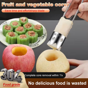 【New Customer Discount】Stainless Steel Apple Corer Cut Apple Artifact Household Digging Corer Fruit Pear Sydney Corer果核去除器