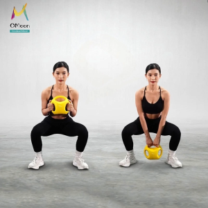 【Local shipment】SOFT 3-HAND Kettlebell Soft 4-8KG Exercise Machine Brand Weight Lifting Ball Dumble Ball Multi-Position Power Reform Kettlebell Pink Yellow Green Orange Three sided handle easy to use single-sided or double-sided handle options available