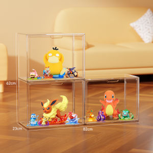 Acrylic Pokemon Figure Display Stand Transparent Storage Organizer Toy Block Legos Shelf Home Office Decor Adult Suitable