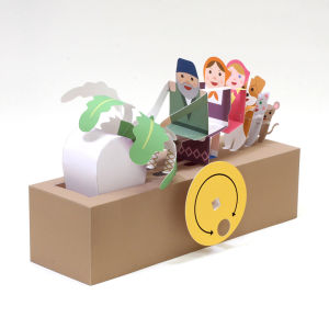 Đồ Chơi Giấy Hoạt Hình Sáng Tạo DIY Truyền Động 3D Vui Nhộn Giáo Dục Cho Cha Mẹ Và Trẻ Em Mô Hình Gấp Giấy Làm Đồ Thủ Công