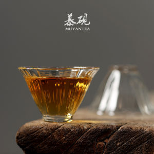 Muyan Japanese Style Handmade Breathed Glass Tea Cup Floral Design Heat Resistant Owner Cup Small Tea Drinking Cup