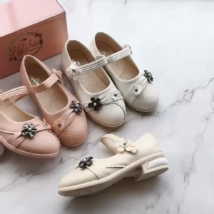 Kids Fashion Daisy Bloom Mary Jane Shoes Elegant Low Heels For Kids