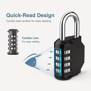 1pc/2pcs  Password Lock Combination Lock 4 Digit Outdoor Waterproof Padlock For School Gym Locker Sports Locker Fence Toolbox