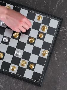 Medieval Chess Set Gold And Silver Magnetic Chess 25cm Foldable Magnetic Chessboard 32 Chess Pieces Portable Family Game Childrens Birthday Gifts