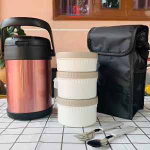 Hộp cơm giữ nhiệt LUNCH BOX 4 ngăn có túi đi kèm hộp cơm di động có khả năng giữ nhiệt đến 8-10 tiếng