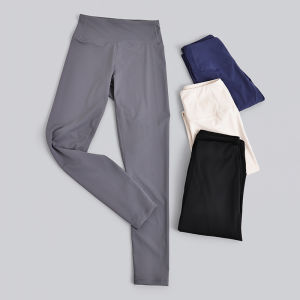 Summer New Solid Color Yoga Pants Womens Tight Pants Sports Trousers Stretch Leggings High Waist Hip Fitness Training Pants