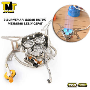 Kompor Portable Mini - Kompor Mudah DIgunakan Cocok Untuk Camping. Rumah Kantor 3 Burner Terbaik Dikelsnya