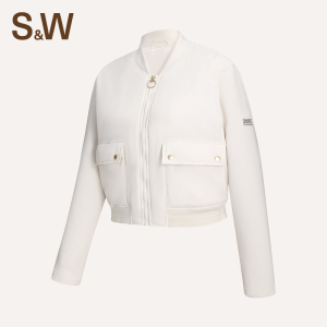 S&W | Cotton-padded Short Jacket Cotton Winter Warm Baseball Jacket for Petite Women