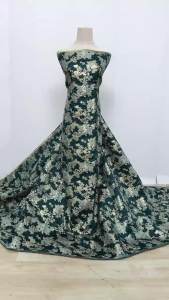 African Jacquard Lace Fabric Traditional Floral Pattern with Metallic Thread Premium Elegant Lace For Wedding Party