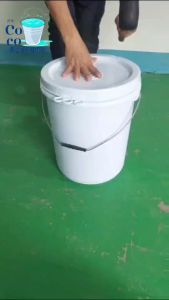ถังพลาสติก ถังน้ํา มือ 1 บรรจุ 20 ลิตร สีดํา หูหิ้วเหล็ก+ฝา 3 ห่วง