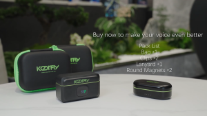 Koorfly KF-M01 Wireless Lavalier Microphone 45H Battery Noise Cancelling With Charging Case For Recording Video Audio Live Stream TikTok Youtube Vlog Interview