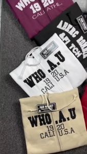 Jaket Hoodie WHO.AU California 1920 Zipper Hitam Pria Wanita Premium Distro Quality Switerr Cowok Keren Terbaru 2023