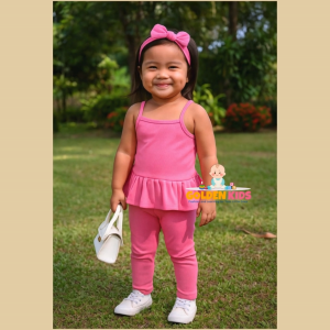 SASSA Kids Terno for Kids Terno Coords OOTD for Kids Peplum Top + Leggings