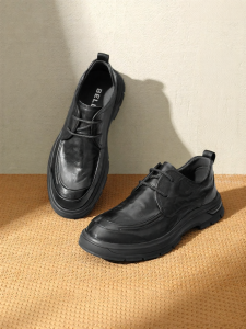 Belle | Genuine Leather Height Increasing Warm Mens Leather Shoes