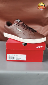 Sneaker Reebok Court Clean Pria Kulit Sintetis Putih Polos Gaya Korea