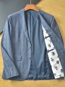 Original Boxed Mens Fashionable Business Commute Suit Jacket Tagless Autumn Long Sleeve Standard Fit Polyester Fiber