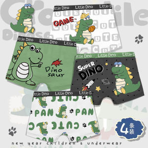 Childrens Cotton Underwear Boys Boxer Shorts Breathable Moisture Wicking Cartoon Print Home Wear Comfortable Briefs
