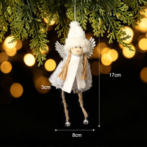 Plush Angel Doll Christmas Tree Pendant Navidad Angel Girl Doll New Year Gift Lightweight Christmas Home Atmosphere Decor 1PC