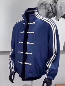 PAZHAOLANG | Chinese Style Sporty Collar Jacket Mandarin Button
