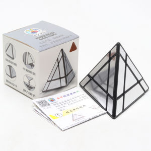 Magic Tower Mirror Cube 3x3 Smooth Flexible Pyramid Shaped Puzzle Toy for Children Intelligence Development Plastic Material