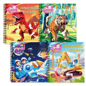 Sơn Bằng Miếng Dán Sách Dành Cho Trẻ Em-Trẻ Em Bận Rộn Số Miếng Dán Câu Đố Với Truyện Cô Gái Bộ Văn Phòng Phẩm Khủng Long Chủ Đề Động Vật Màn Hình-Miễn Phí Quà Tặng Giáo Dục