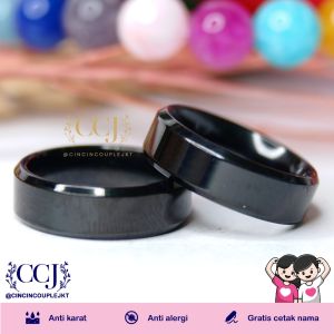 [GRATIS CETAK NAMA] Cincin Couple Titanium Anti Karat M23 | Cincin Pasangan | Cincin Hadiah | Cincin Lamaran | Cincin Tunangan | Aksesoris Pria Wanita