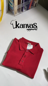 Kanvas Apparel Active Polo Shirts for Men & Women with Collar & Buttons Formal Tops Mens Basic Casual Plain Red