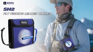 Booms Fishing SH2 Fly Fishing Tackle Bag Front Wire Leader Tippet Line Wallet Line 10 Pockets Storage Bag Fishing Accessories