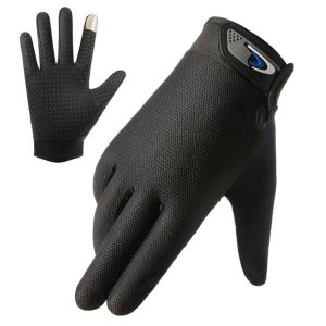 Full Finger Cycling Gloves Summer Men Womens Fishing Gloves Long Mtb Touchscreen Breathable Fishing Accessories