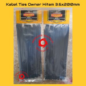 (1 Pack) Kabel Ties 3.6x200mm / Kabel Tis / Cable Ties Hitam 20CM