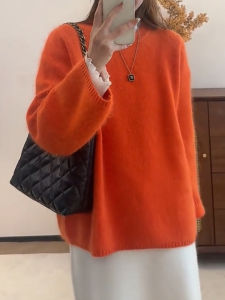 QINGNAER | Korean Minimalist Loose Fit Knit Sweater