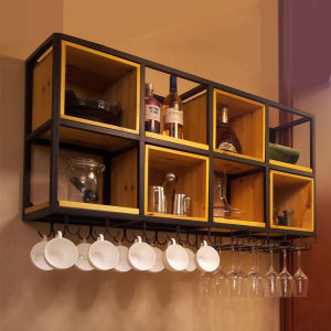MEISITEKEKE | Wall-mounted Wine Display Cabinet