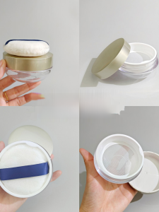 Large Capacity Portable Loose Powder Box Empty Box Elastic Net Makeup Fixing Powder Honey Powder Box Beauty Tool from China